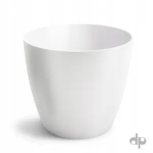 Doniczka tworzywo sztuczne biały Don-Plast 16 cm x 16 x 14,5 cm