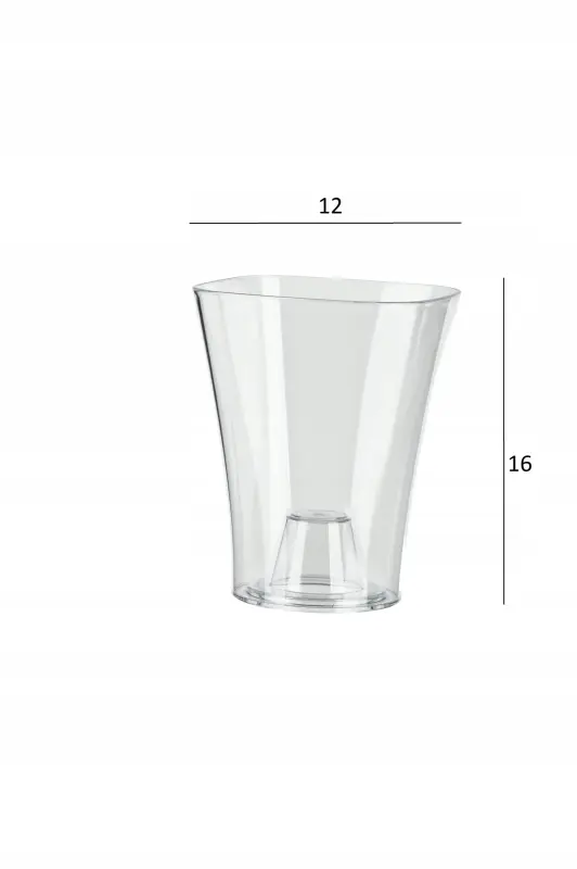 Doniczka tworzywo sztuczne bezbarwny Don-Plast 12 cm x 12 x 16 cm