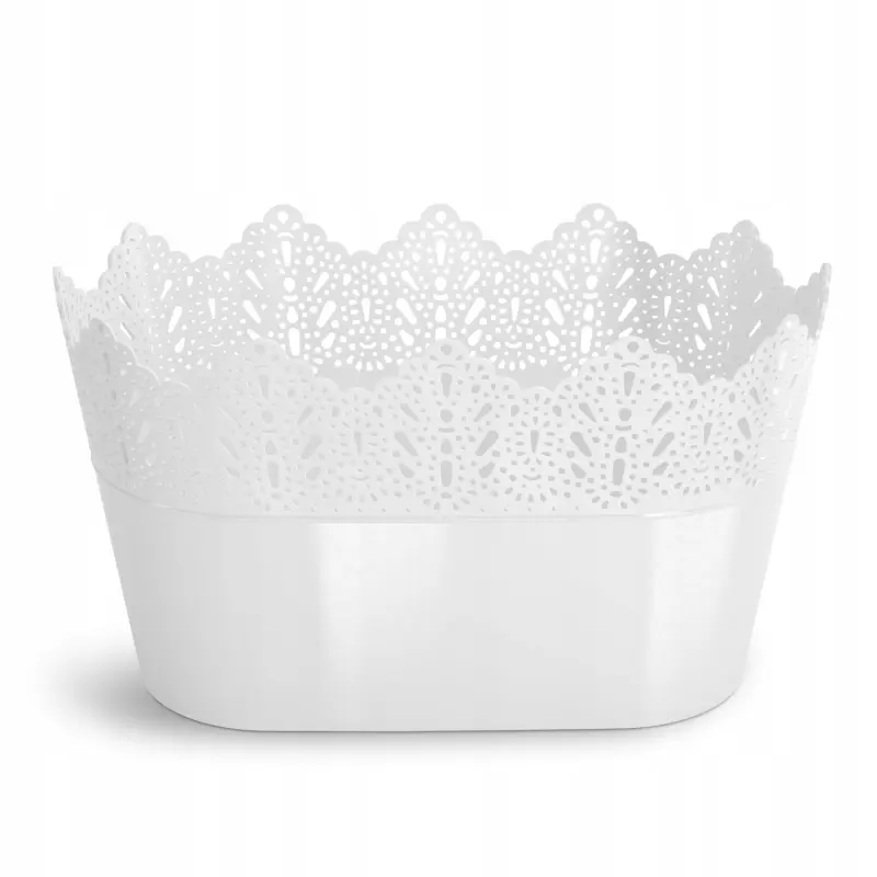 Doniczka tworzywo sztuczne biały Don-Plast 27 cm x 13,5 x 15,5 cm