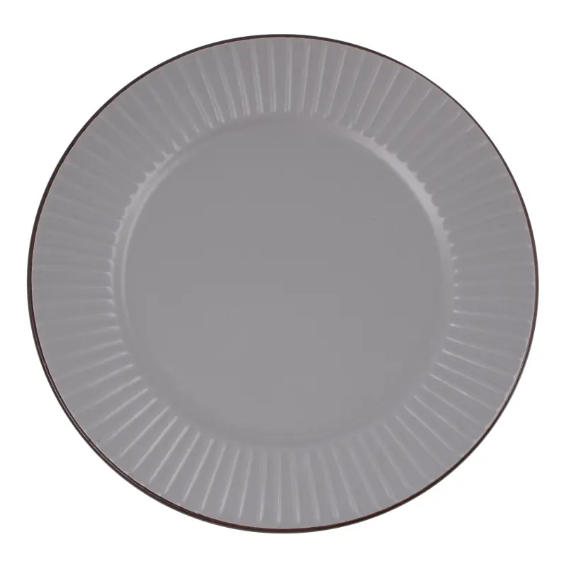 Serwis obiadowy ceramiczny Prima Deco BRENTA MATTE szary 18 el. 6 osób