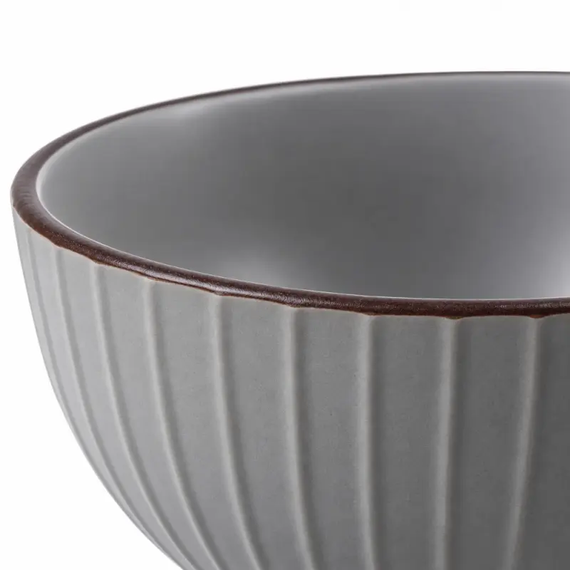Serwis obiadowy ceramiczny Prima Deco BRENTA MATTE szary 18 el. 6 osób