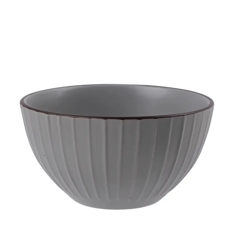 Serwis obiadowy ceramiczny Prima Deco BRENTA MATTE szary 18 el. 6 osób