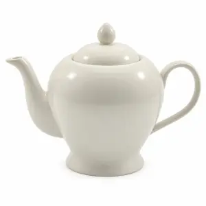 Dzbanek ceramiczny biały MM Glass 900 ml z pokrywką