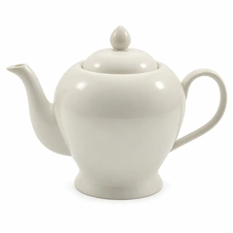 Dzbanek ceramiczny biały MM Glass 900 ml z pokrywką