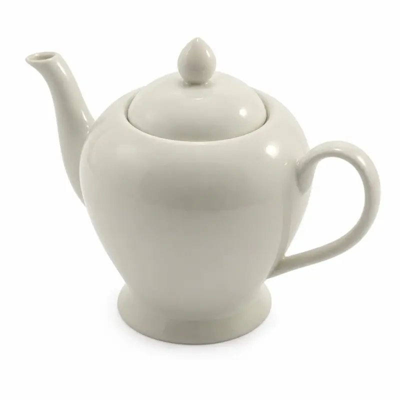 Dzbanek ceramiczny biały MM Glass 900 ml z pokrywką