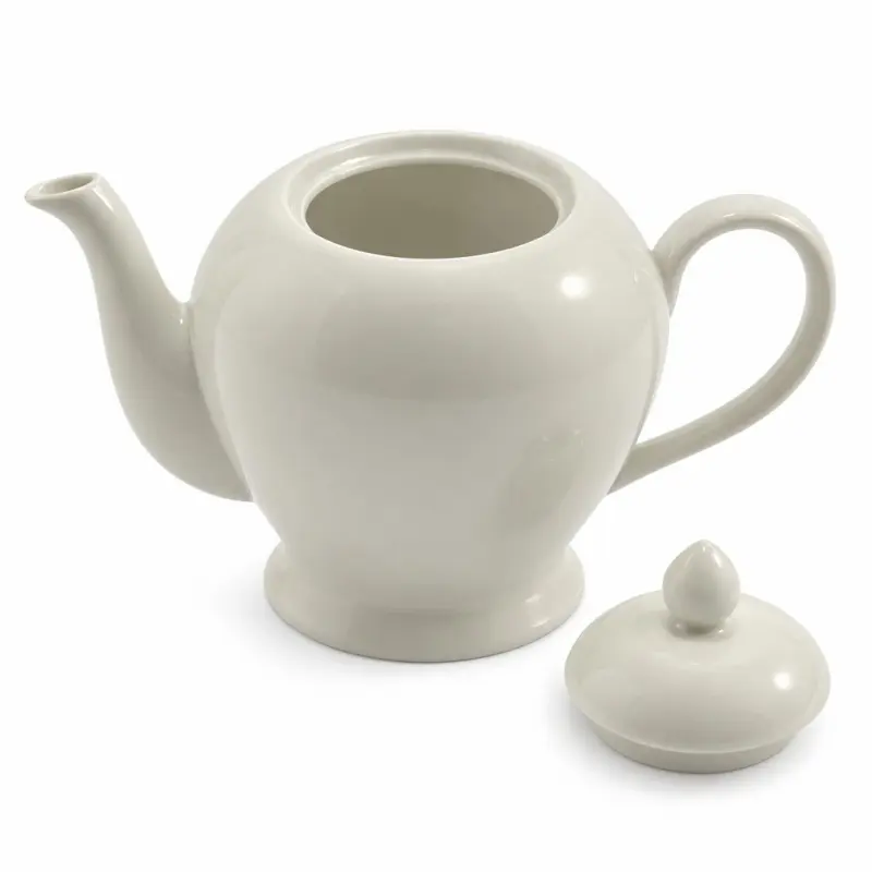 Dzbanek ceramiczny biały MM Glass 900 ml z pokrywką