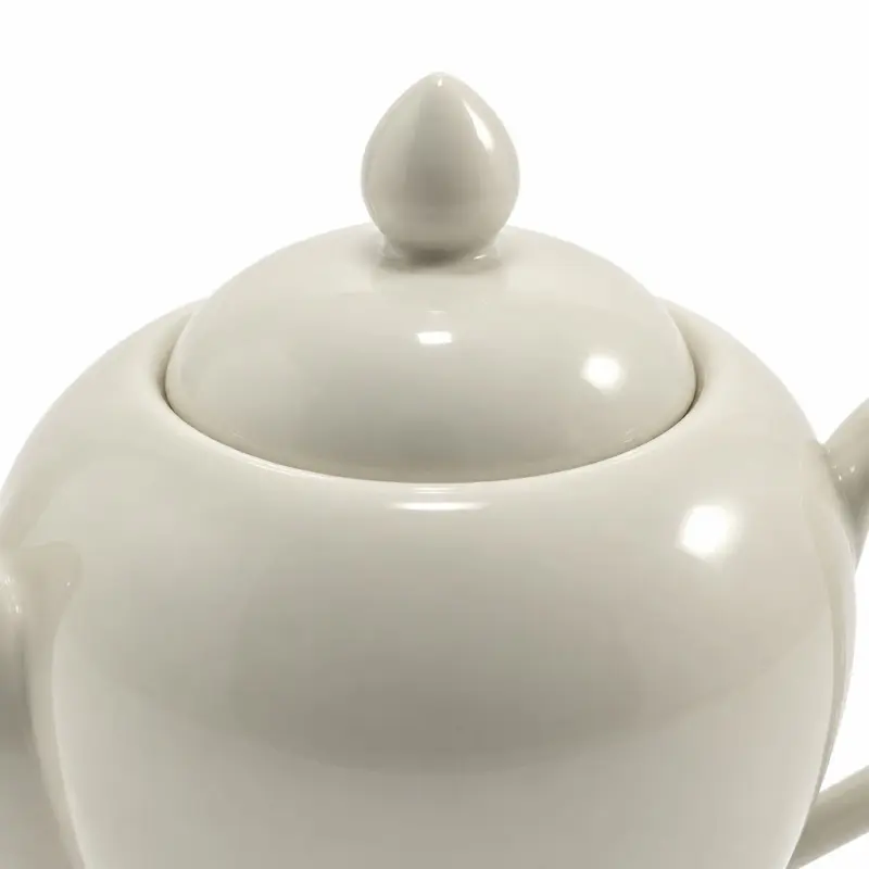 Dzbanek ceramiczny biały MM Glass 900 ml z pokrywką