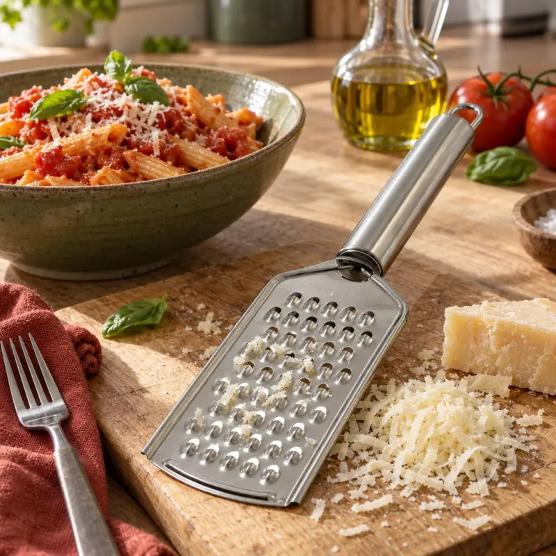 Tarka ręczna nierdzewna 25 cm średnie oczka z rączką YW-31