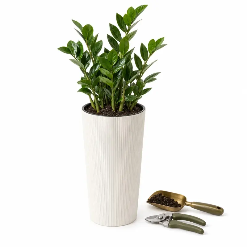 Donica Lamela Lilia Jumper ECO Recycled kremowa 30 cm z wkładem