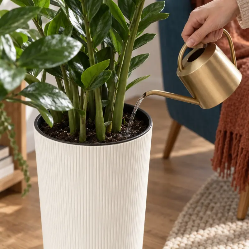 Donica Lamela Lilia Jumper ECO Recycled kremowa 30 cm z wkładem