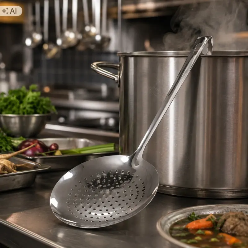 Szumówka gastronomiczna stalowa 20 cm z haczykiem