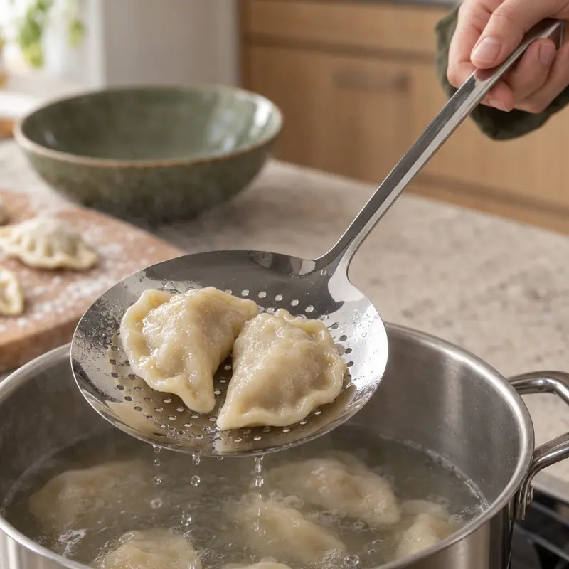 Szumówka gastronomiczna stalowa 20 cm z haczykiem