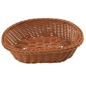 Koszyk na pieczywo owalny brązowy 23 × 16 cm z tworzywa