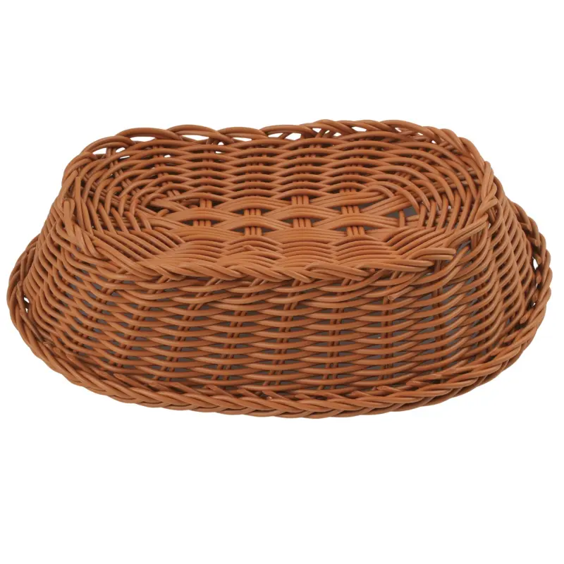 Koszyk na pieczywo owalny brązowy 23 × 16 cm z tworzywa
