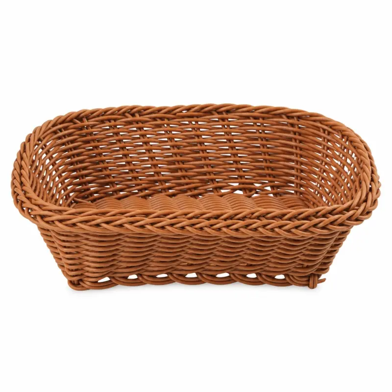 Koszyk na pieczywo brązowy prostokątny 23,5 × 16 cm z tworzywa