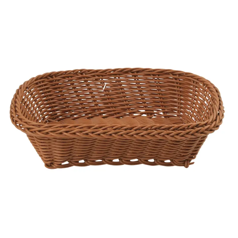 Koszyk na pieczywo brązowy pleciony 26 × 19 × 8 cm