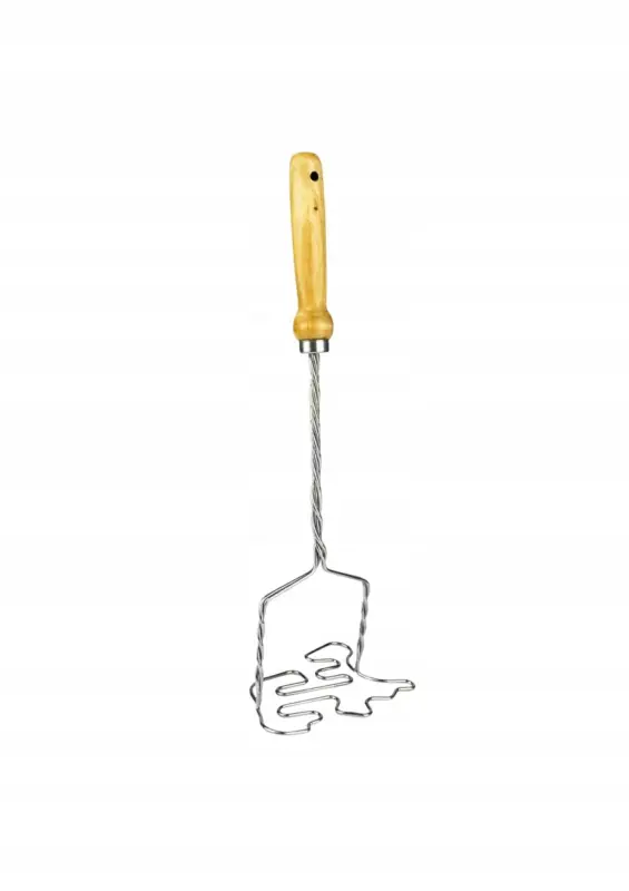 Tłuczek do ziemniaków Igmar 37 cm stal nierdzewna, drewniana rączka