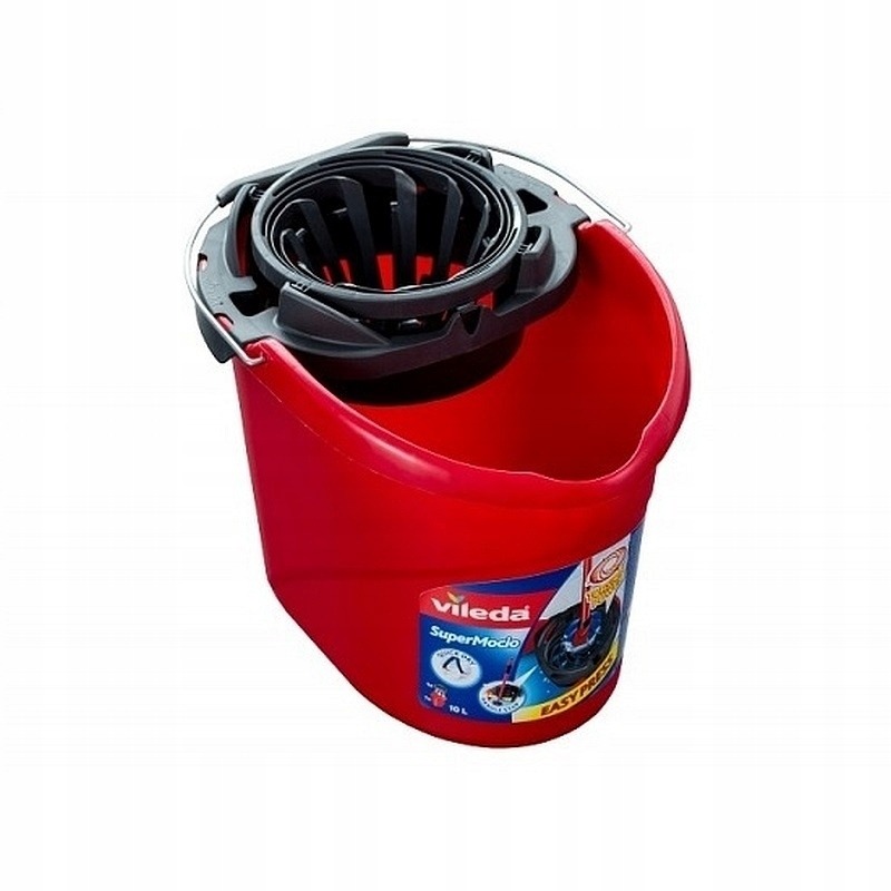 Wiadro z wyciskaczem Vileda SuperMocio Torsion Power czerwone