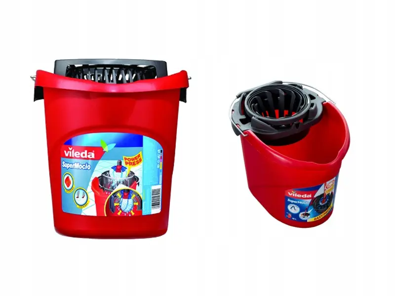 Wiadro z wyciskaczem Vileda SuperMocio Torsion Power czerwone