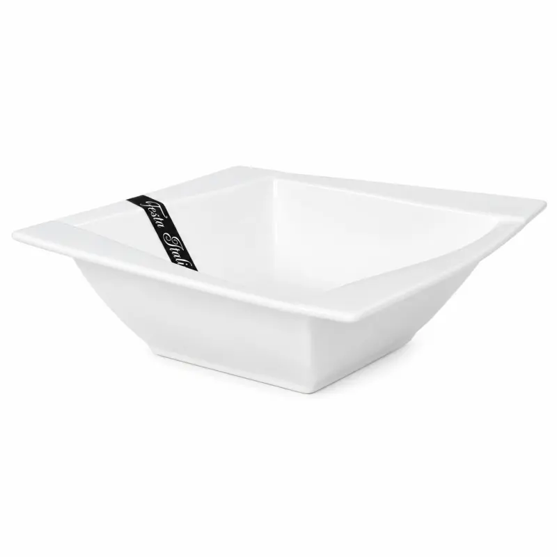 Salaterka porcelanowa Festa Italia Viva biała kwadratowa 17 cm
