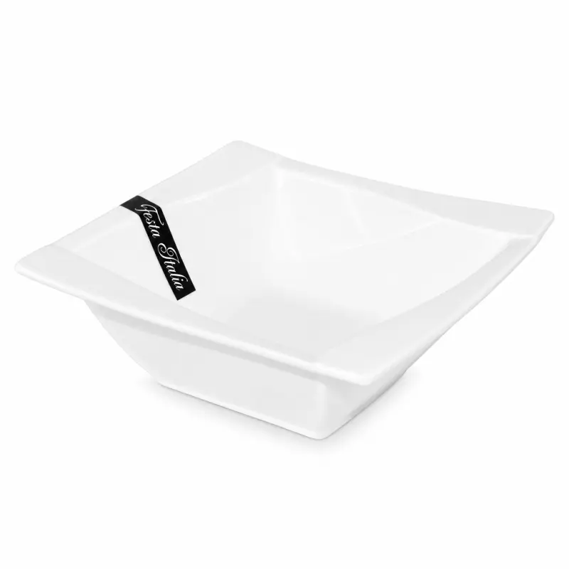 Salaterka porcelanowa Festa Italia Viva biała kwadratowa 17 cm