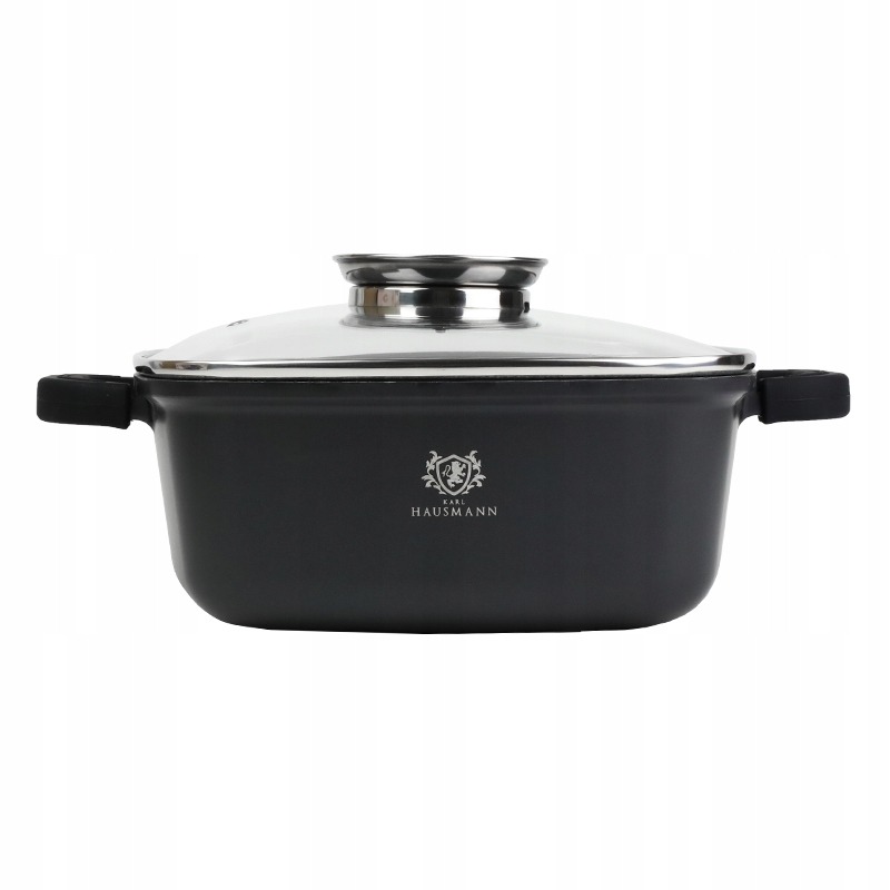 Garnek kwadratowy Karl Hausmann 4,4 l 24 cm non-stick z pokrywą