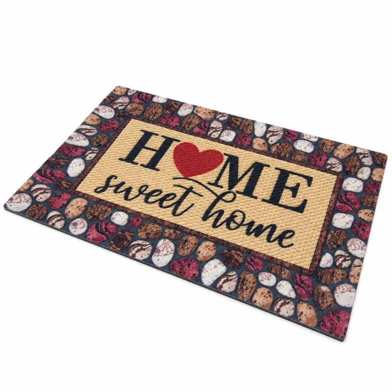 Wycieraczka Domik Dalia 40 × 60 cm PVC HOME sweet home z sercem