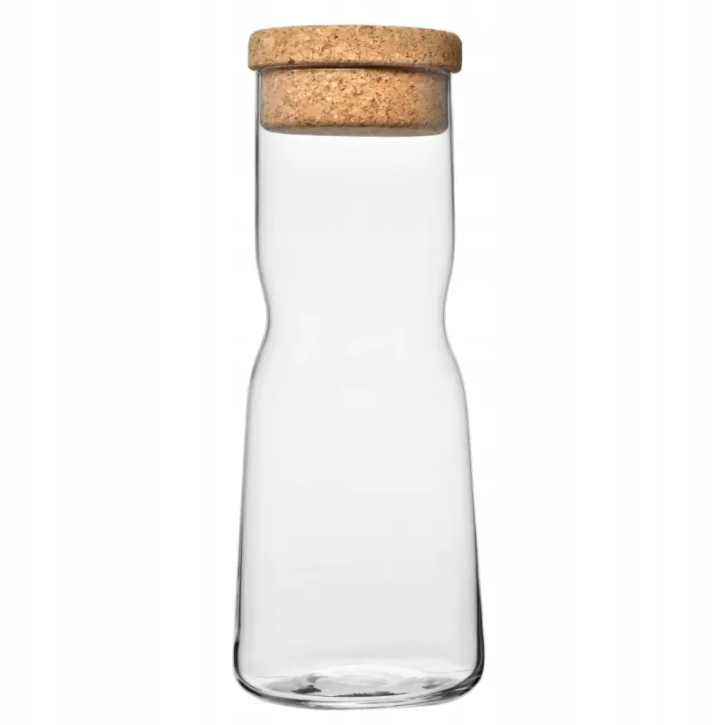 Karafka Krosno Splendour 1000 ml szklana z naturalnym korkiem