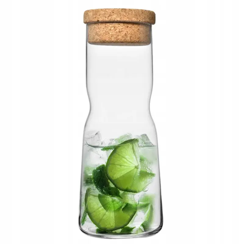 Karafka Krosno Splendour 1000 ml szklana z naturalnym korkiem