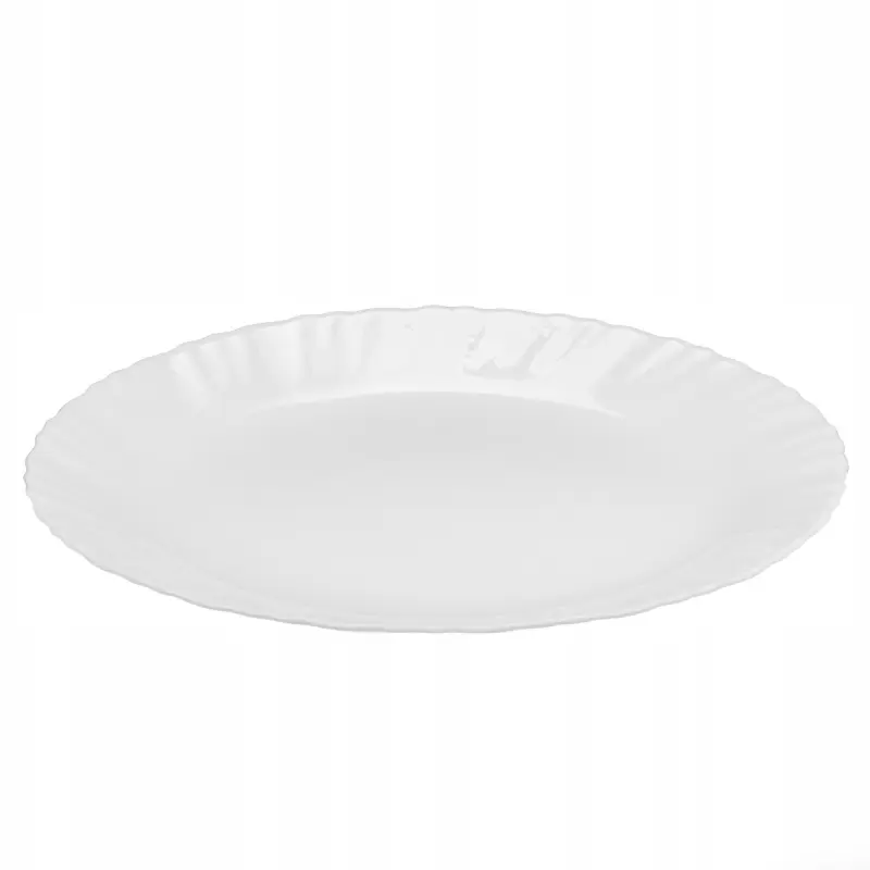 Półmisek owalny szklany Prima Deco OPAL 25 cm biały