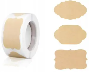 Etykiety samoprzylepne na słoiki Pronett brązowe 250 szt. 3 × 5 cm