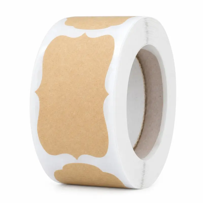 Etykiety samoprzylepne na słoiki Pronett brązowe 250 szt. 3 × 5 cm