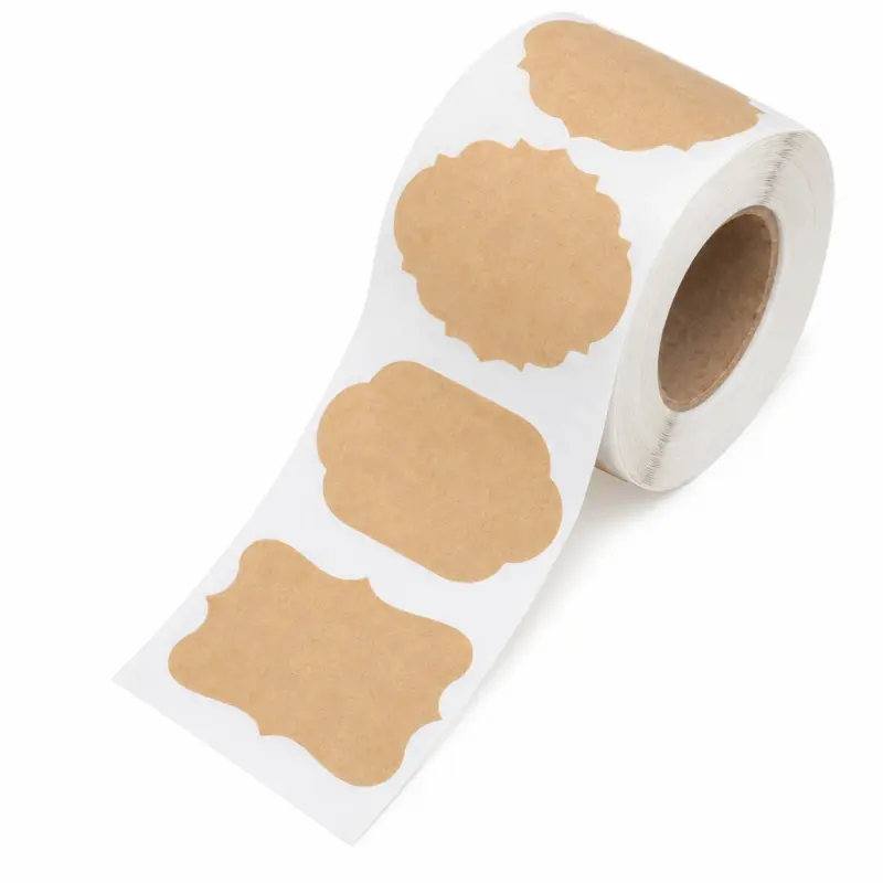 Etykiety samoprzylepne na słoiki Pronett brązowe 250 szt. 3 × 5 cm