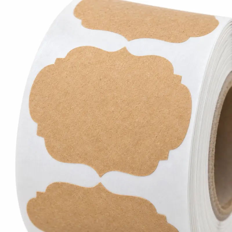 Etykiety samoprzylepne na słoiki Pronett brązowe 250 szt. 3 × 5 cm