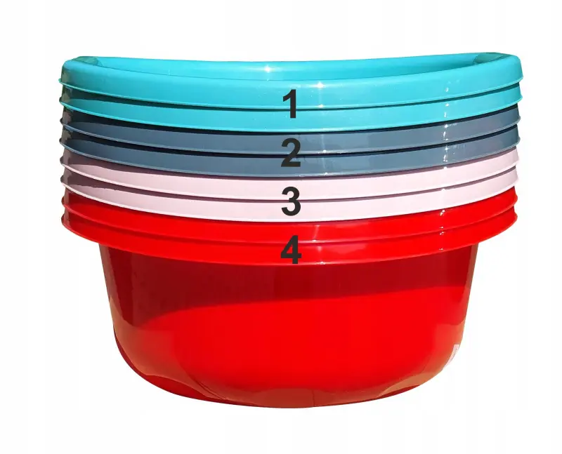 Miska plastikowa misa okrągła z uchwytami mix Jagiełło 1,2 L /18 cm 3122