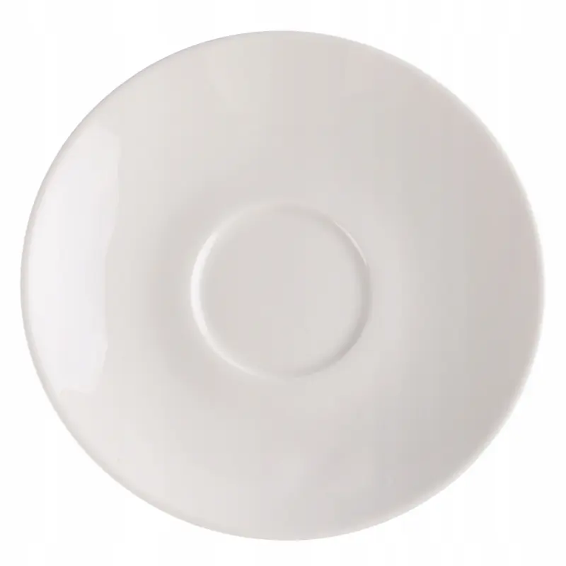 Filiżanka ze spodkiem Prima Deco porcelanowa 220 ml kremowa