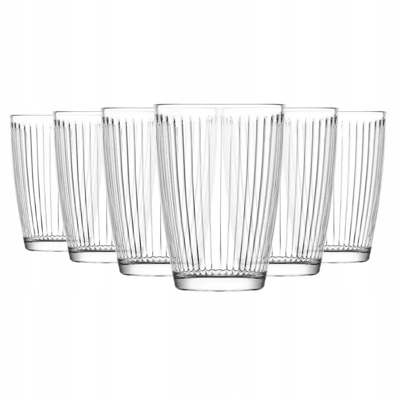 Szklanki LAV Hestia HES256 415 ml 6 szt. z pionowymi żłobieniami