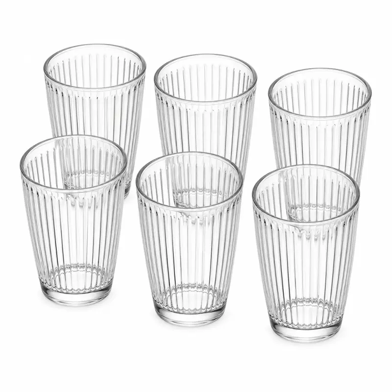Szklanki LAV Hestia HES256 415 ml 6 szt. z pionowymi żłobieniami