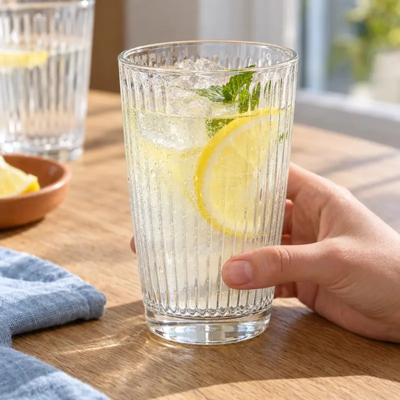 Szklanki LAV Hestia HES256 415 ml 6 szt. z pionowymi żłobieniami