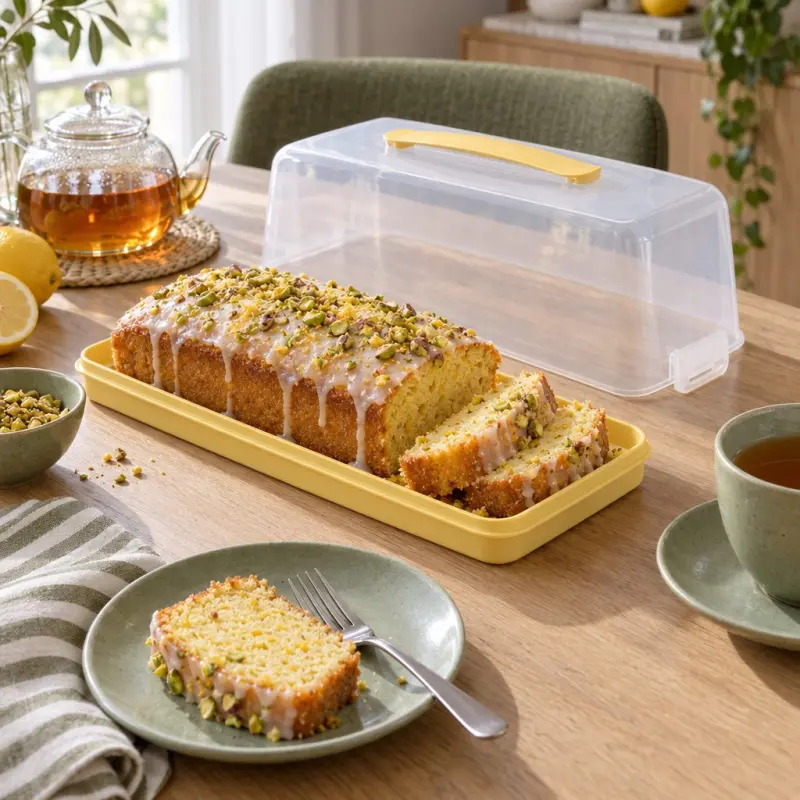 Pojemnik na ciasto Curver Chef&Home żółty 35,5 × 15 × 14,2 cm