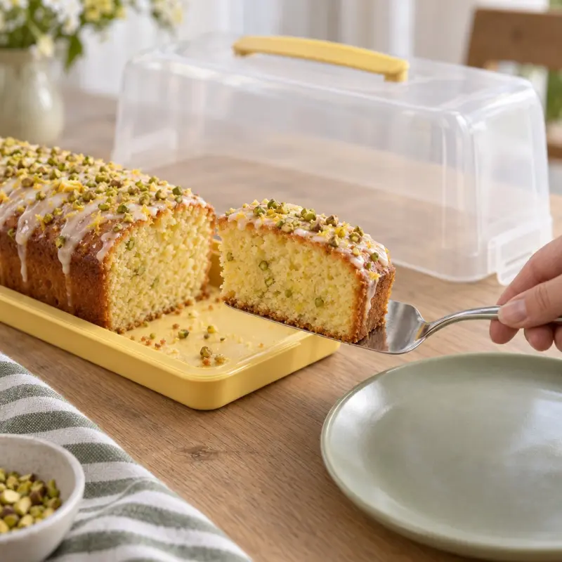 Pojemnik na ciasto Curver Chef&Home żółty 35,5 × 15 × 14,2 cm