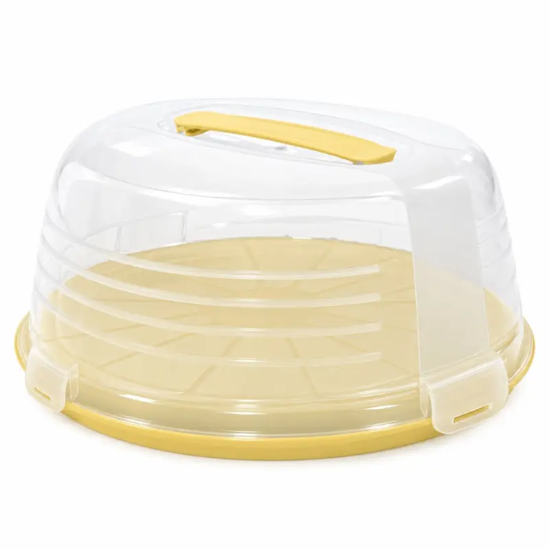 Pojemnik na ciasto i tort Curver Chef@Home żółty 34,7 cm z uchwytem