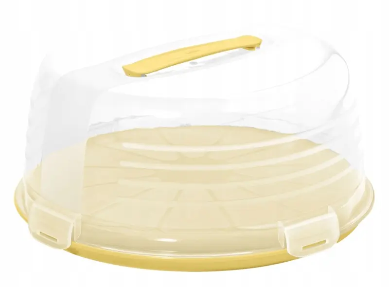 Pojemnik na ciasto i tort Curver Chef@Home żółty 34,7 cm z uchwytem