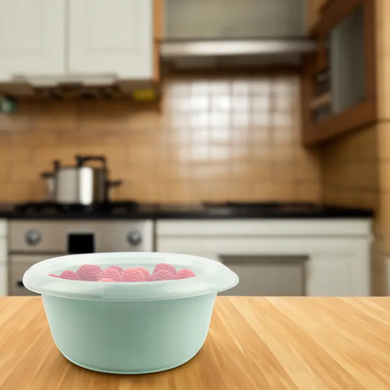 POJEMNIK Z POKRYWKĄ OKRĄGŁY ZAMYKANA MISKA NA ŻYWNOŚĆ 25CM PLASTIKOWY 2,75L