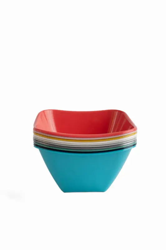 Miska kuchenna plastikowa Florina 16x16 cm kwadratowa salaterka miks kolor