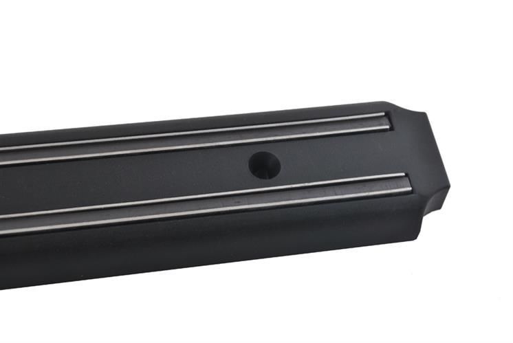 Listwa magnetyczna na noże 33 cm czarna z elementami montażowymi