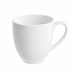 Kubek DUO RAPHAEL porcelanowy biały 370 ml z pionowymi żłobieniami
