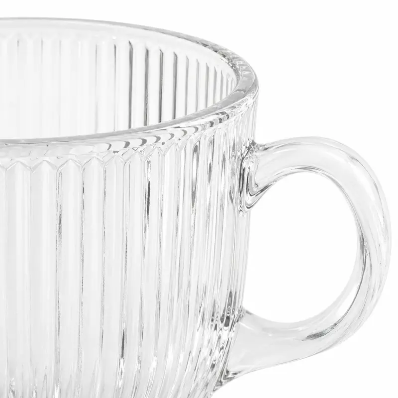 Kubek szklany Festa Italia Stripes 500 ml z uchem w pionowe paski