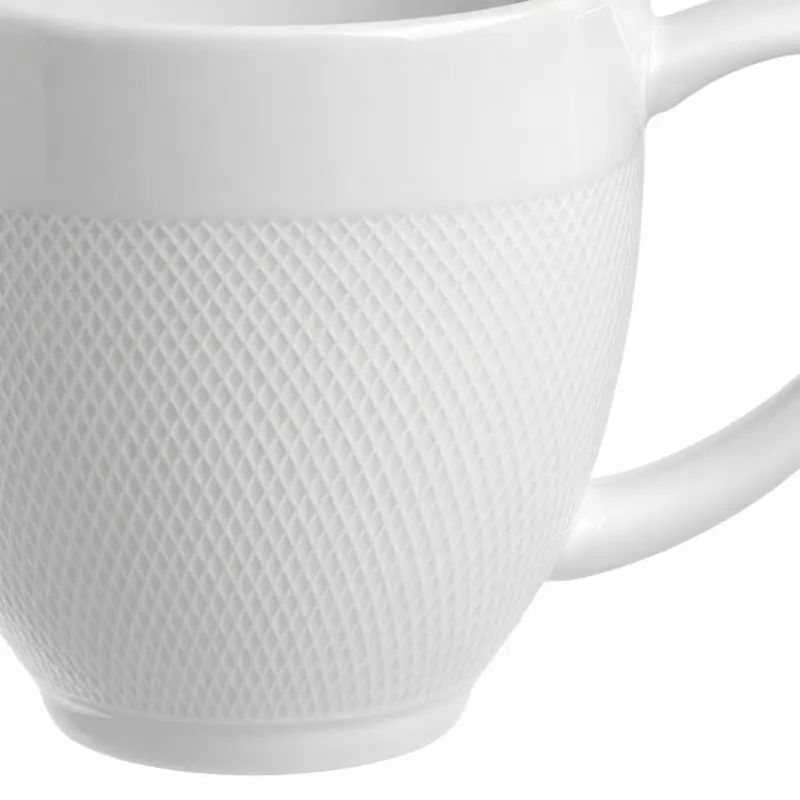 Kubek z zaparzaczem i pokrywką Duo Diamond 340 ml biały porcelanowy