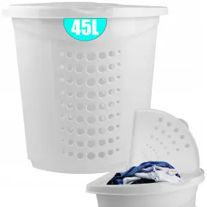 Kosz wolnostojący na pranie Viking 45l biały